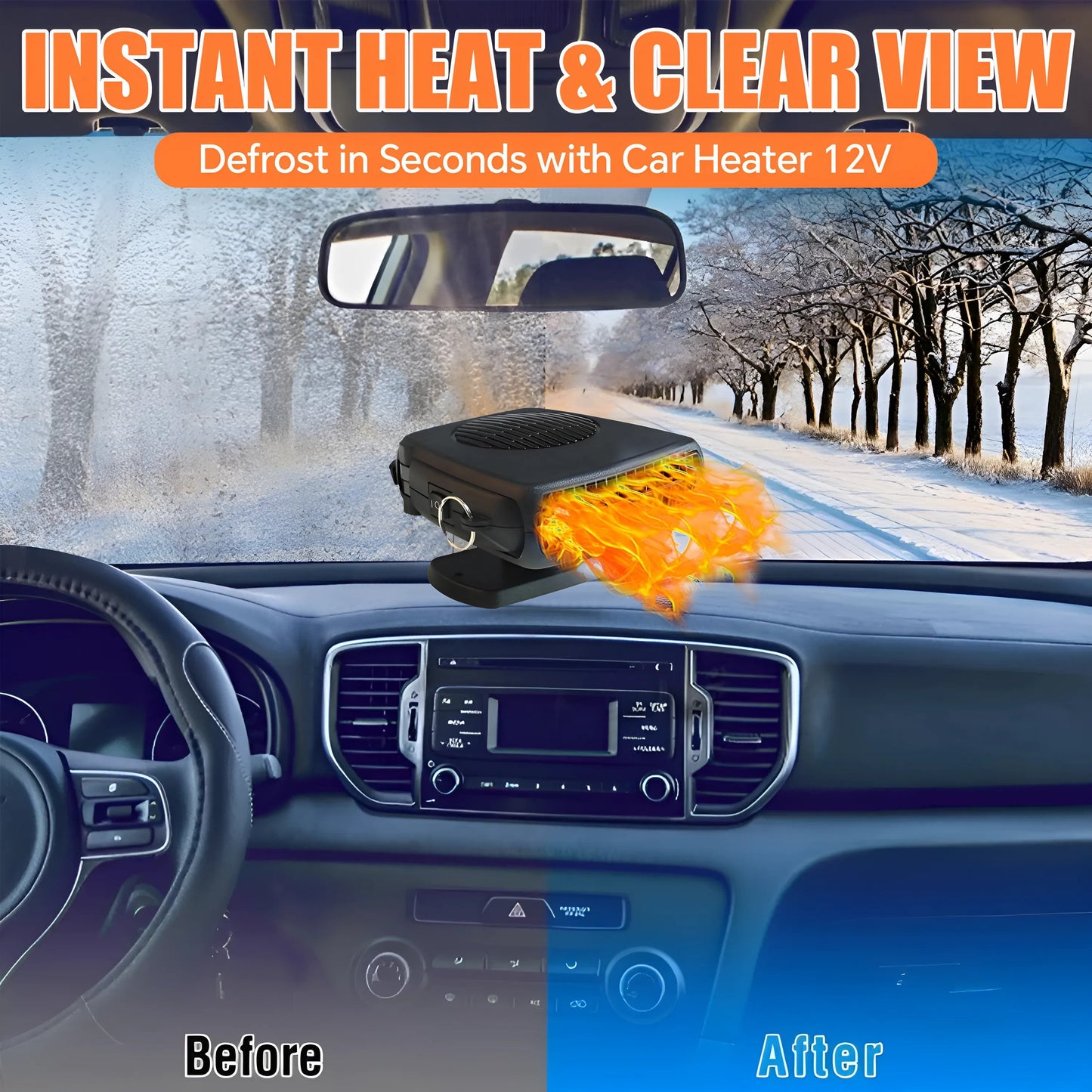 🔥Car Heaters - Make winter driving warmer! Clearer vision! Safer driving!