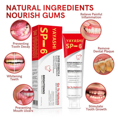 🔥2024 HOT SALE🔥YAYASHI SP-6 Probiotic Whitening Toothpaste