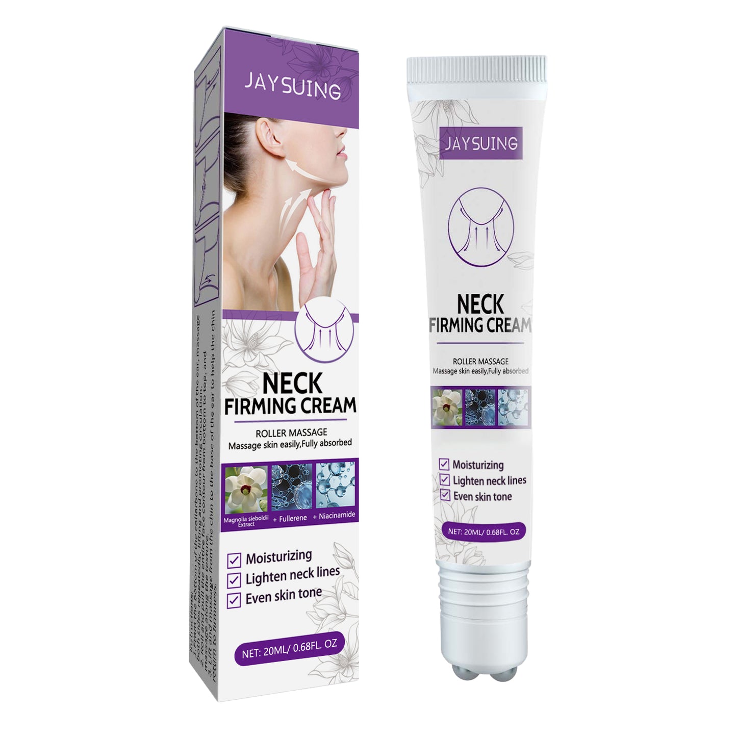 💎Neck Firming Cream-Roller Massage,Massage Skin Easily,Fully Absorbed