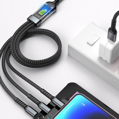 🔥3-in-1 Visual Smart Chip Data Cable⚡100W Super Fast Charge