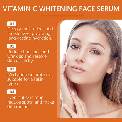 Vitamin C Whitening Facial Serum with Hyaluronic Acid 🍋💧