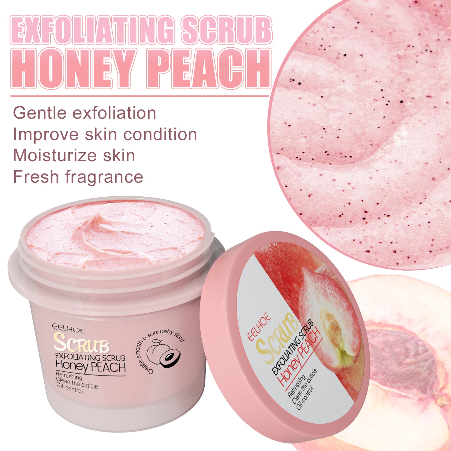 🍑🍑Peach Body Scrub Cream-The Secret to Smooth Skin