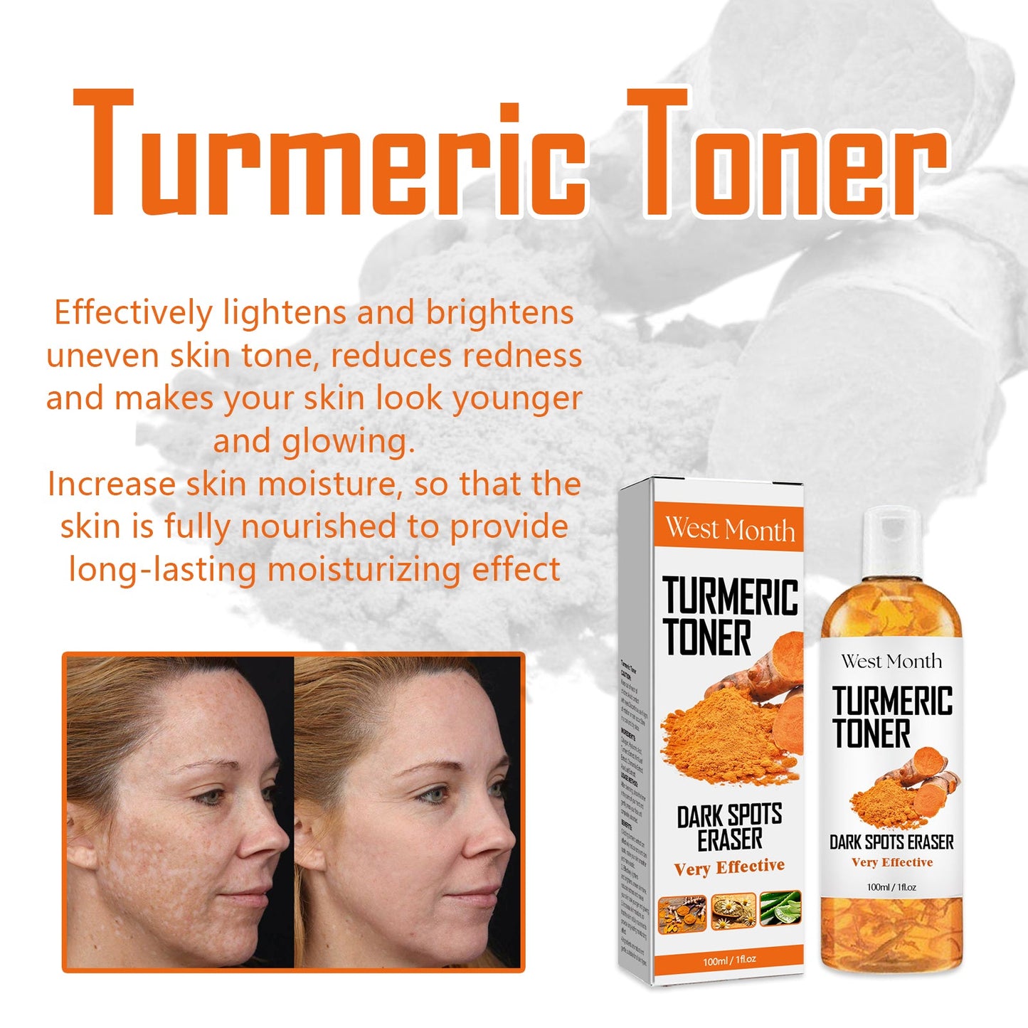 Black Turmeric Toner——Deeply Hydrating, Firming, Moisturizing and Moisturizing Facial Skin Toner