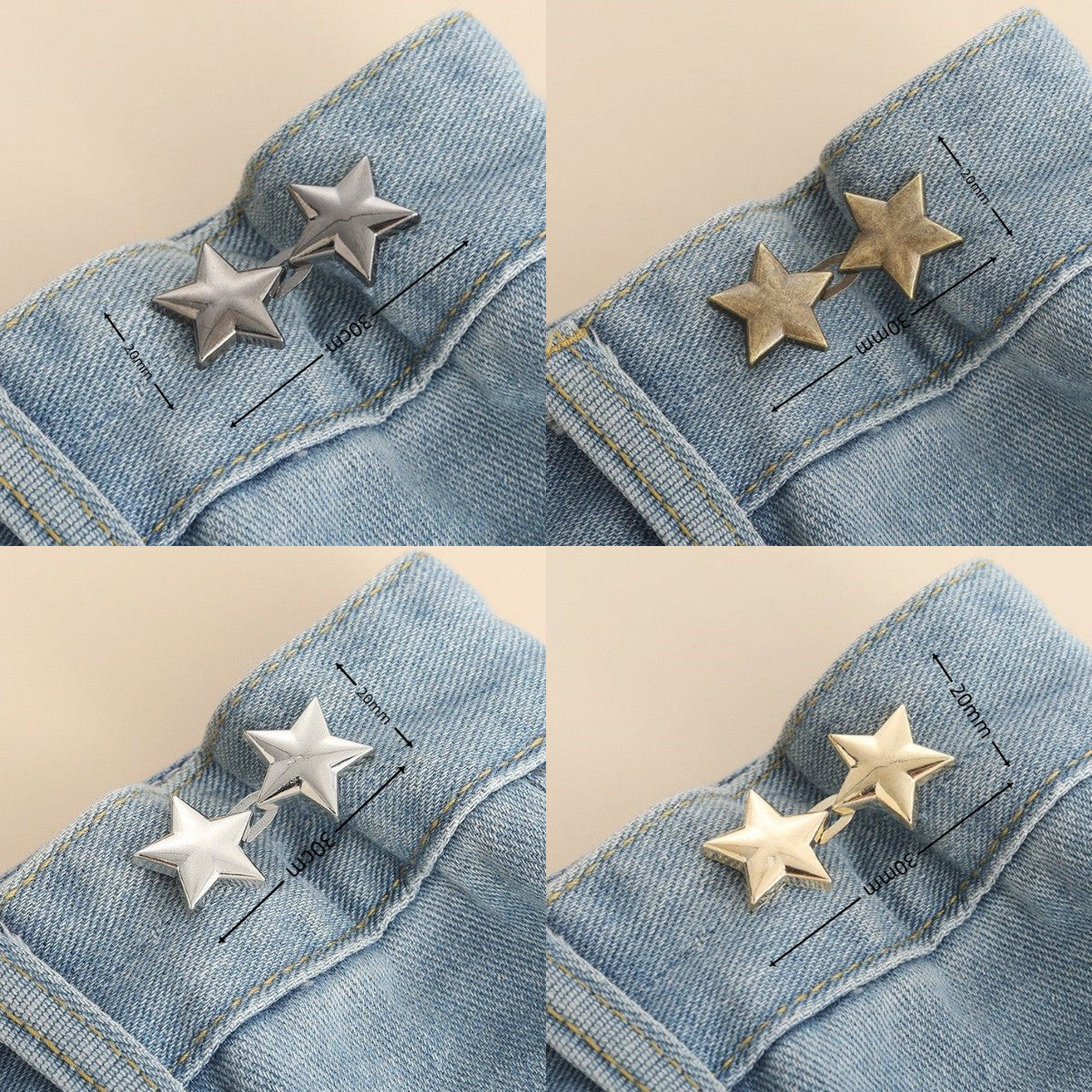 Waist Buckle Set——Variety of Styles, Flat Bottom Detachable Stitching Free Button 👖✨