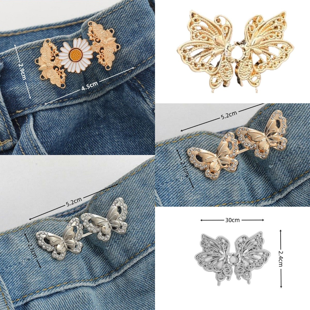 Waist Buckle Set——Variety of Styles, Flat Bottom Detachable Stitching Free Button 👖✨