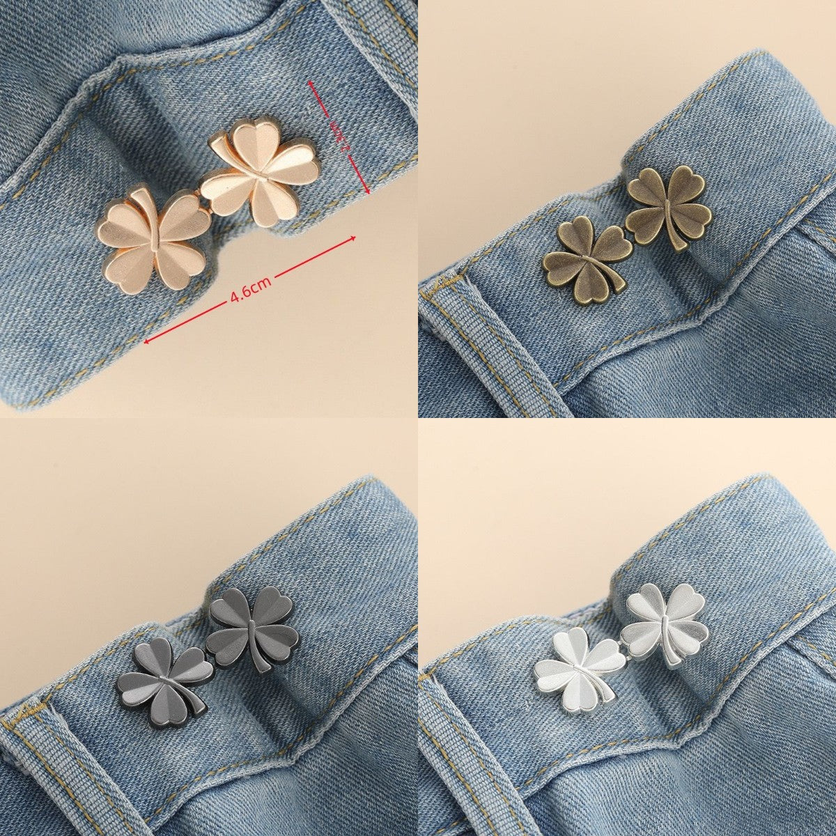 Waist Buckle Set——Variety of Styles, Flat Bottom Detachable Stitching Free Button 👖✨