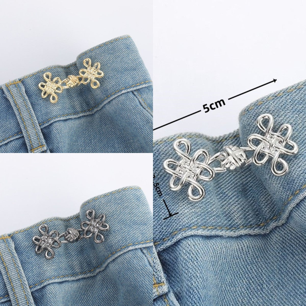 Waist Buckle Set——Variety of Styles, Flat Bottom Detachable Stitching Free Button 👖✨