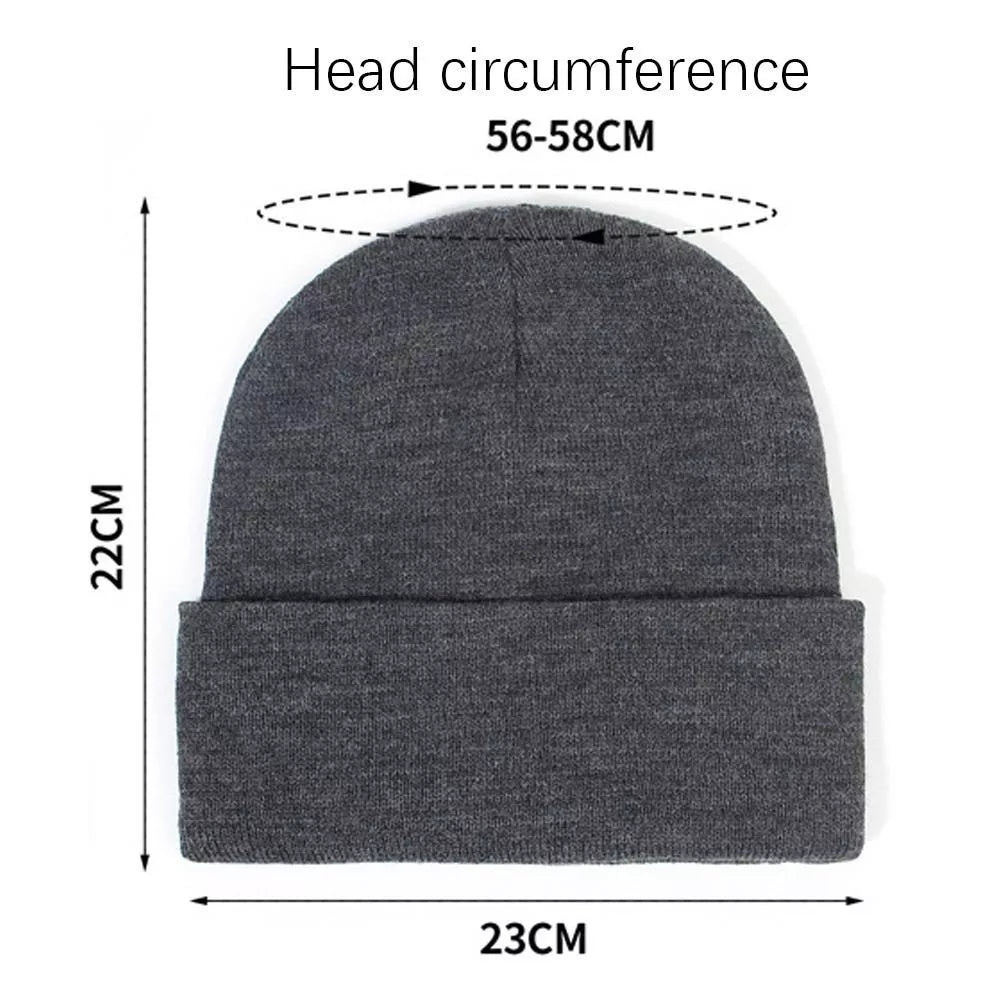 🌬️☃️Windproof Warm Female Hip Hop Knitted Hat Autumn Winter Beanie Cap